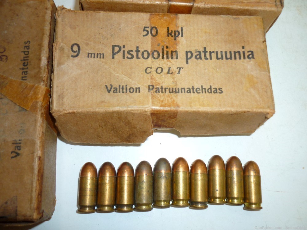 10rd - 1942 FINLAND 380 ACP - Pistoolin Patruunia Colt - WW2 380 Auto-img-0