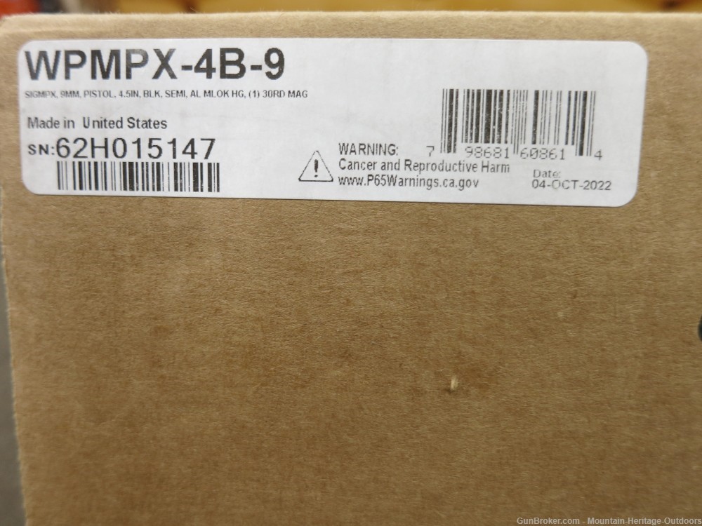 SIG SAUER MPX 9MM 4.5” PISTOL NO BRACE WPMPX-4B-9-NB No Reserve! -img-3