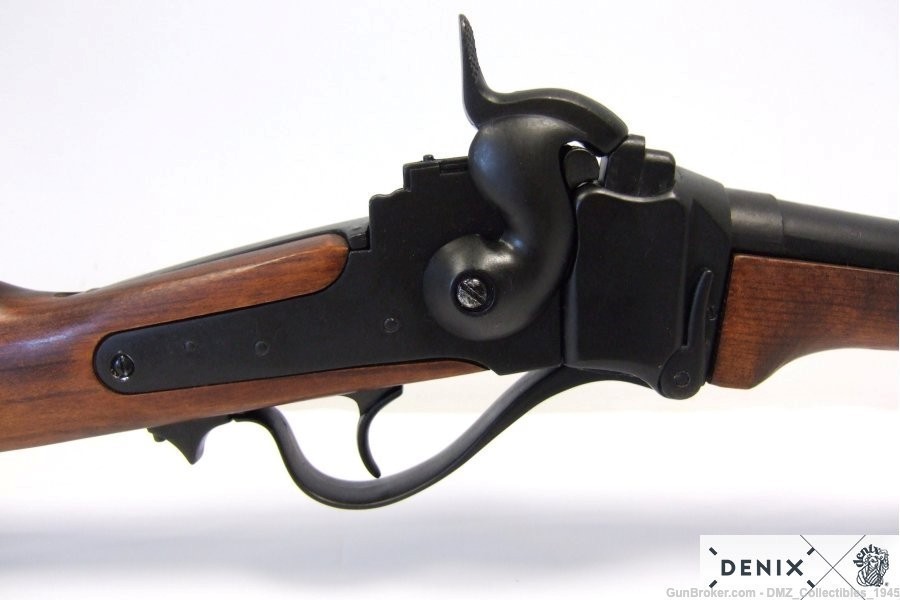 Civil War 1859 Sharps Carbine Black Finish Non Firing Replica Denix-img-1