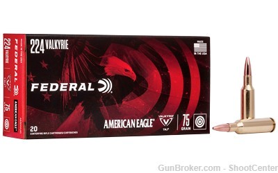 FEDERAL AMERICAN EAGLE 224 VALK 75GR TMJ 20 ROUNDS NoCCFees FAST SHIPPING-img-0