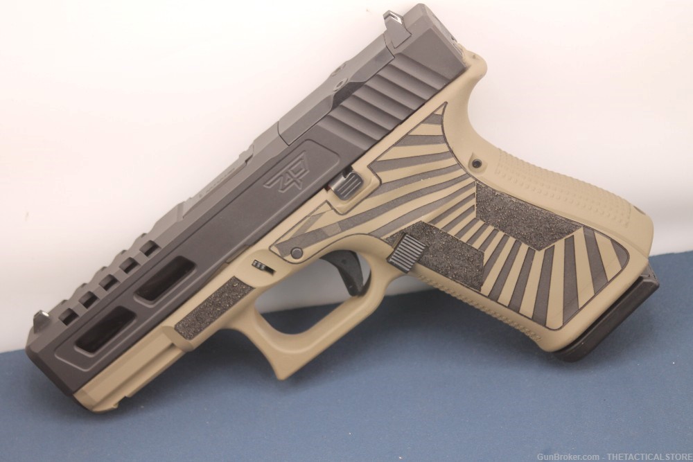 GLOCK 19 GEN 5 CUSTOM ZAFFIRI PRECISION  9MM GLOCK FDE WC STIPPLE-img-9