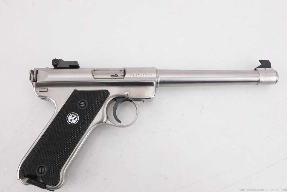 Ruger Mark II Target 22lr 22 Long Rifle Stainless 6 7/8" Semi Auto 1985 NR -img-1