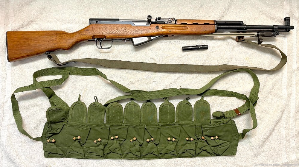 Really clean! Norinco Chinese Type 56 Carbine (SKS) 7.62x39 w/ chest pouch-img-0