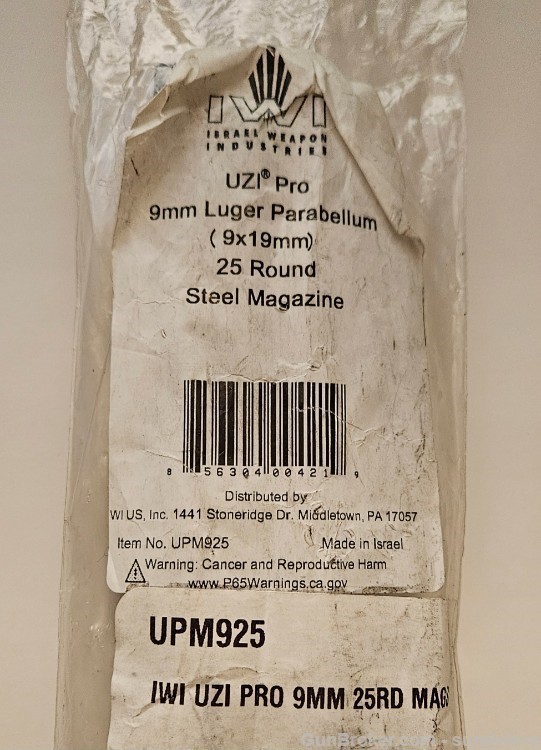 IWI Uzi Pro 25rd Steel Magazines - New in Package!-img-0