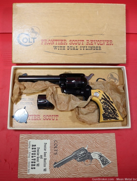 1962 Colt Frontier Scout w/Dual Cyls. 22LR/22Mag w/Box PENNY START no resrv-img-0