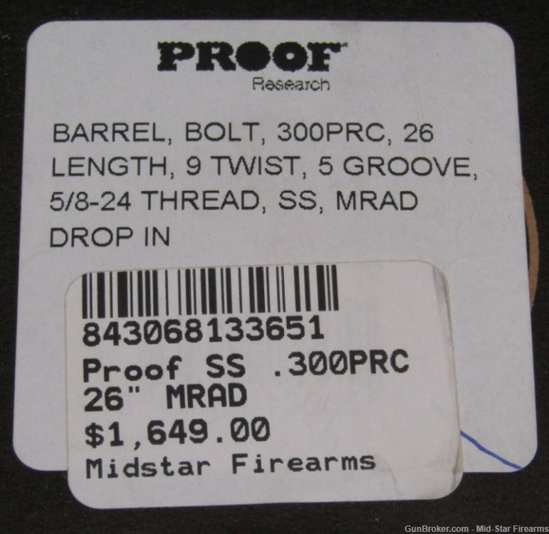 Proof Research MRAD Barrel (.300 PRC)-img-2