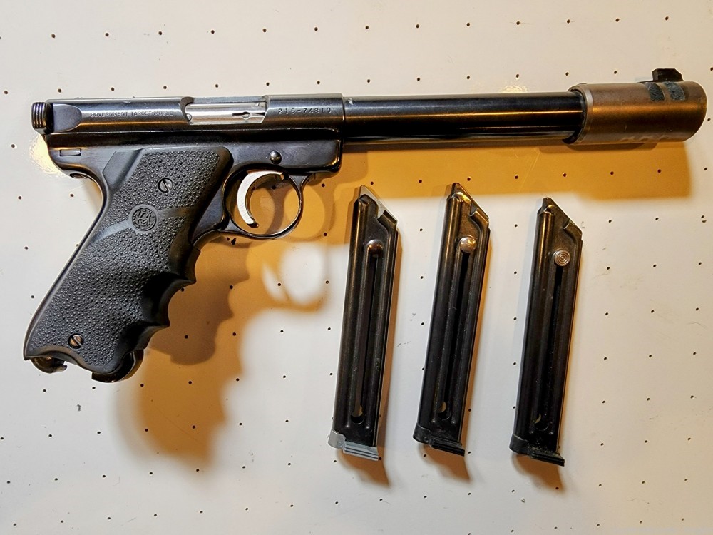 Ruger Mark II Government Target Model .22lr pistol w/ 3 magazines-img-0