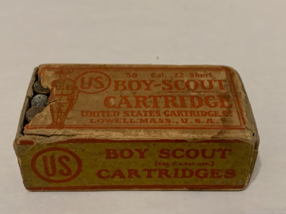 Scarce and Rare! United States Cartridge Co 22 Short Boy Scout -img-2