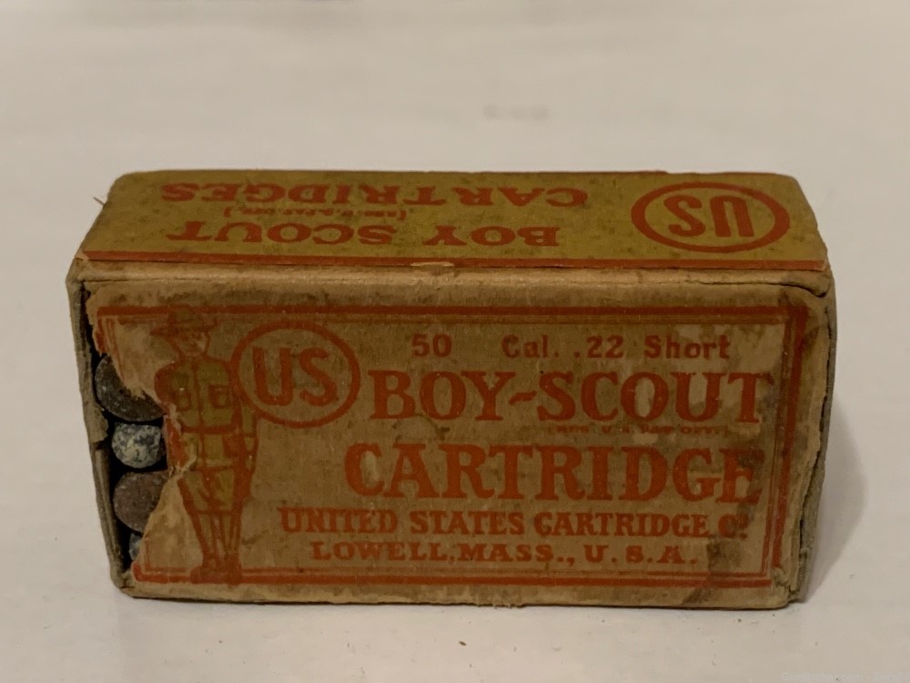 Scarce and Rare! United States Cartridge Co 22 Short Boy Scout -img-0