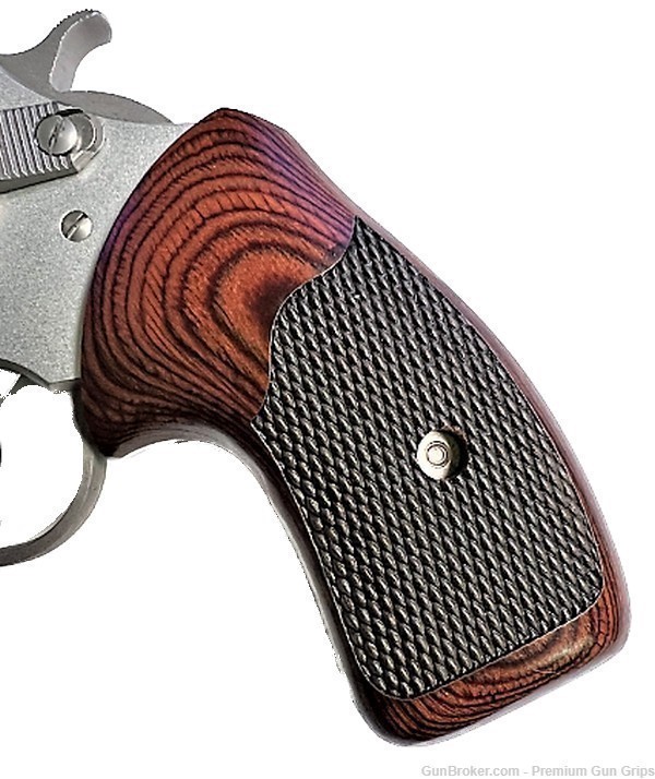 Charter Arms Grips universal fit Rosewood Checkered wrap around New-img-3