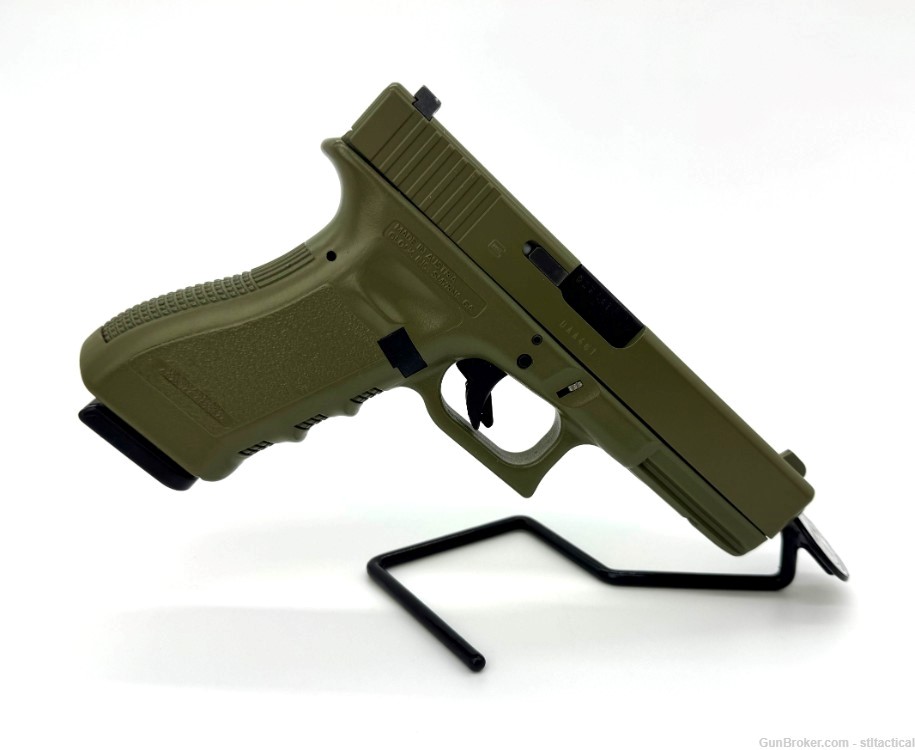 Glock 22 Police Trade Used .40 Cerakoted Bazooka Green -img-2