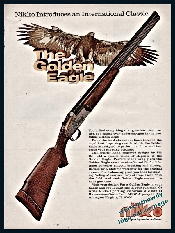 1975 GOLDEN EAGLE Shotgun Nikko PRINT AD-img-0