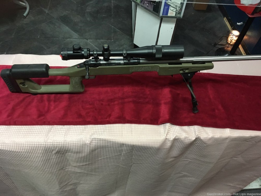 Savage model 12 Sniper Rifle with stainless fluted barrel in .308-img-0