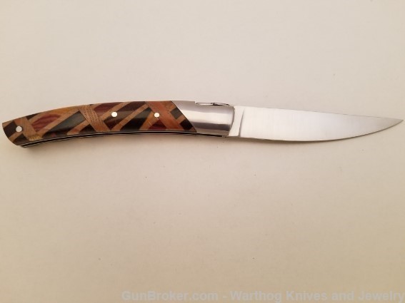 GOYON-CHAZEAU French Knife. Marquetry Wood. Stainless Steel. GC11.*REDUCED*-img-2
