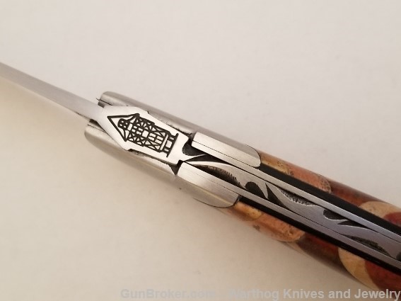 GOYON-CHAZEAU French Knife. Marquetry Wood. Stainless Steel. GC11.*REDUCED*-img-6