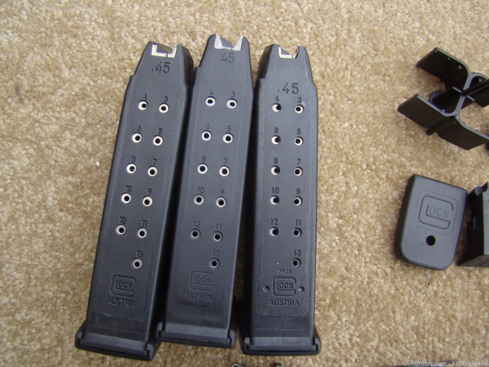 Glock 21 Gen 4 - 3 13 rd mags, backstraps, trigger assy , misc-img-3