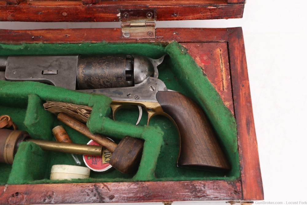 Colt Walker 1847 44 Cal Black Powder w/ Case AMAZING Italy NO FFL -img-3