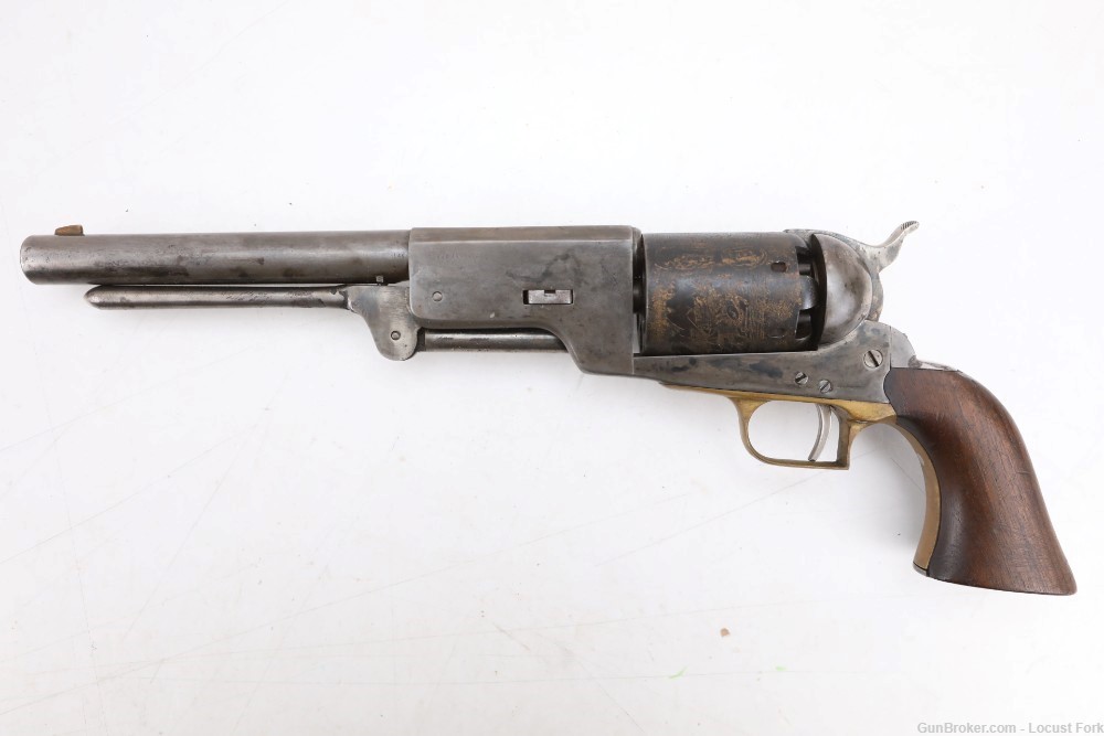 Colt Walker 1847 44 Cal Black Powder w/ Case AMAZING Italy NO FFL -img-5