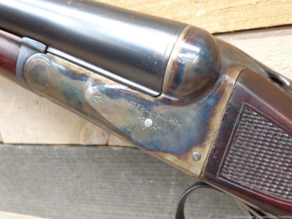 A.H. Fox Sterlingworth SxS Side by Side 12ga Shotgun - Full Choke -img-8