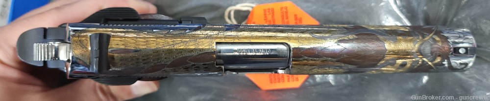 Colt TALO Dragon & Bright Polished SS 45ACP 5" Blued STUNNER Layaway-img-19