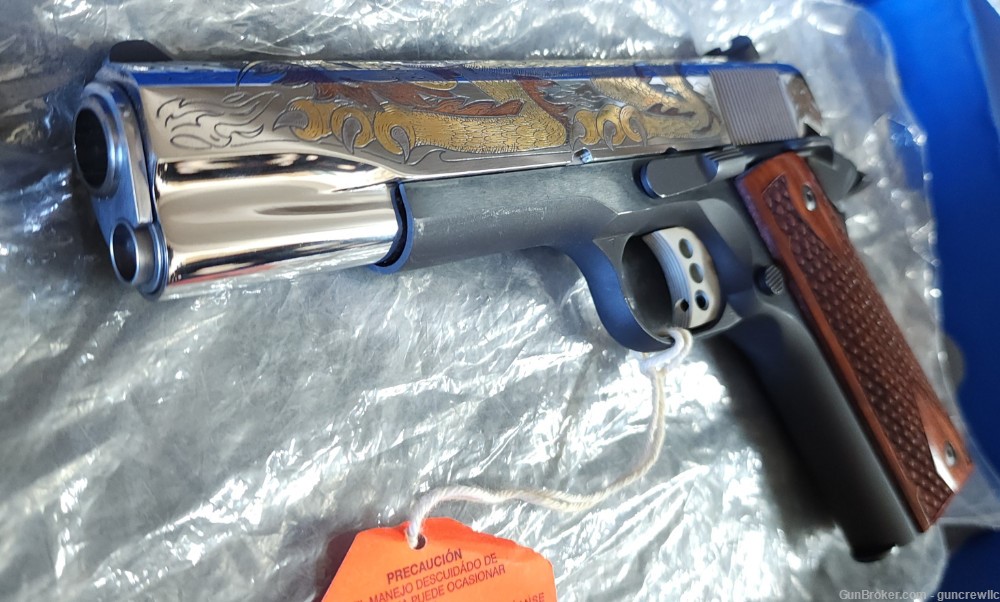 Colt TALO Dragon & Bright Polished SS 45ACP 5" Blued STUNNER Layaway-img-8
