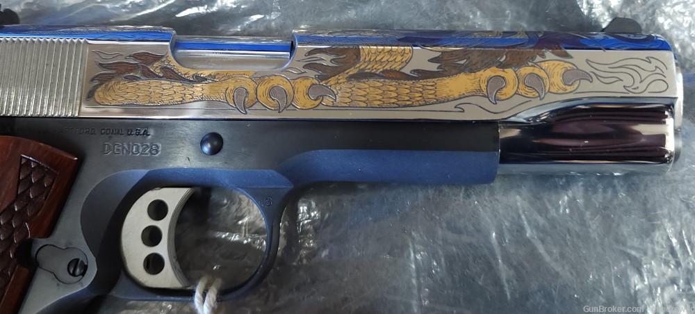 Colt TALO Dragon & Bright Polished SS 45ACP 5" Blued STUNNER Layaway-img-16