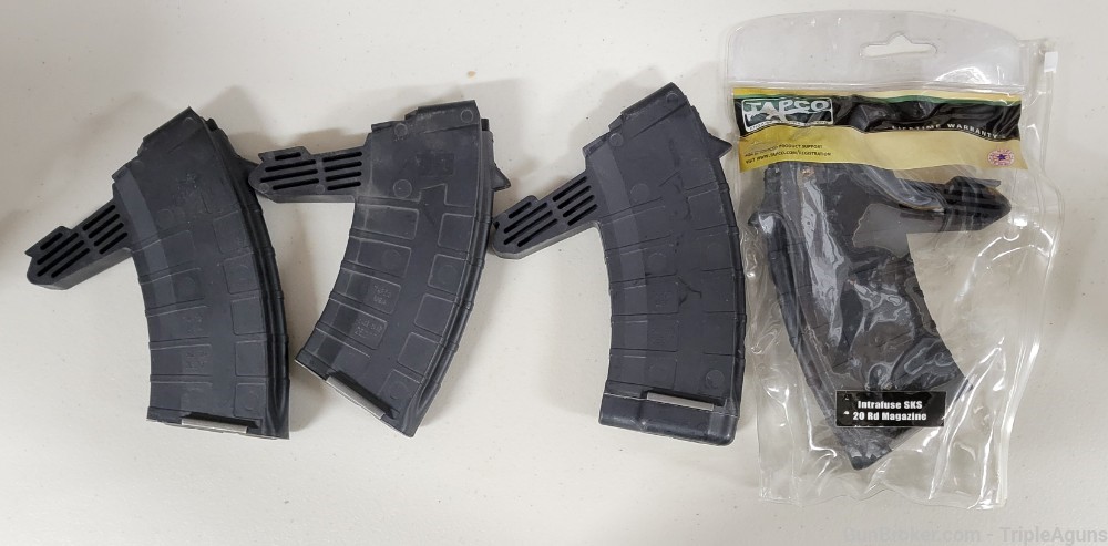 Tapco SKS 762x39 20rd magazines lot of 4 -img-0