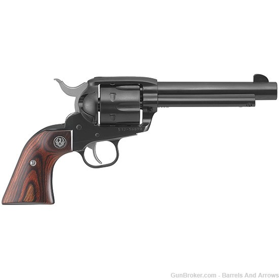 Ruger 5106 Vaquero Revolver 357 MAG, 5.5 in, Hardwood Grp, 6 Rnd, Fixed, Me-img-0
