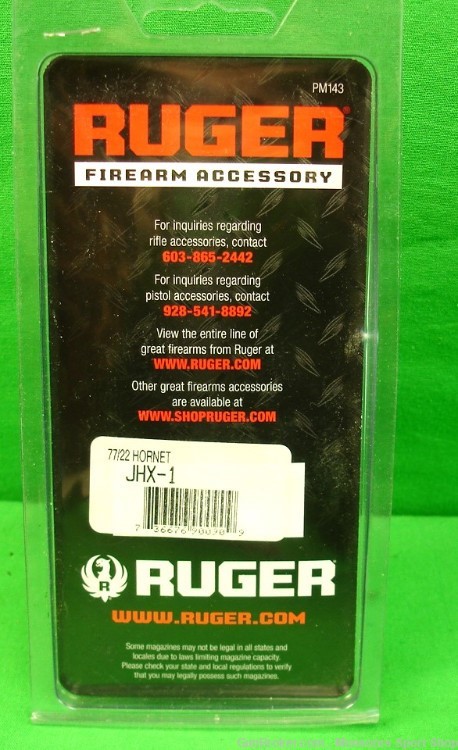 Ruger 77/22 Hornet MAGAZINE Only - #JHX-1 - New Free Ship No CC Fees-img-1