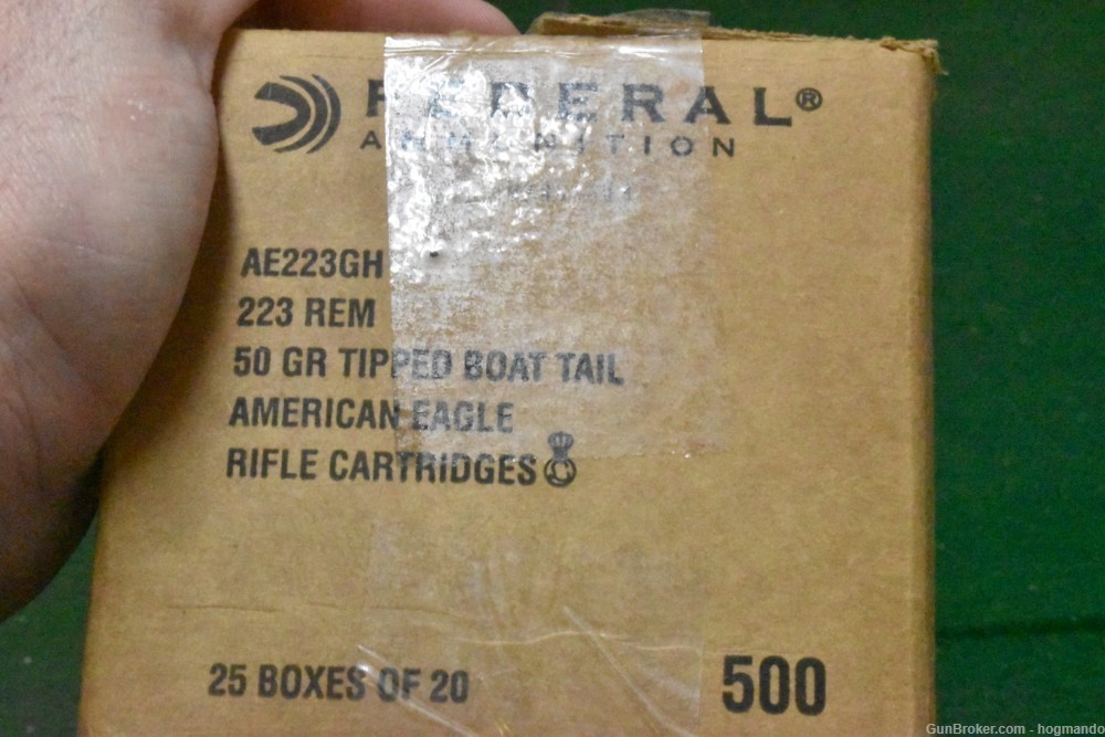 Federal American Eagle 223 50gr Tipped Varmint 500 rounds-img-2