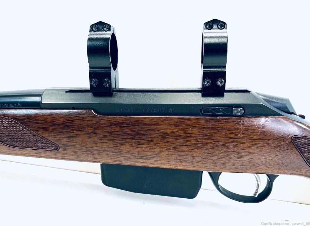 Tikka T3 (Finland) .308 Bolt Action .308 Wood/Blued 5 Rd Mag Scope Rings-img-4