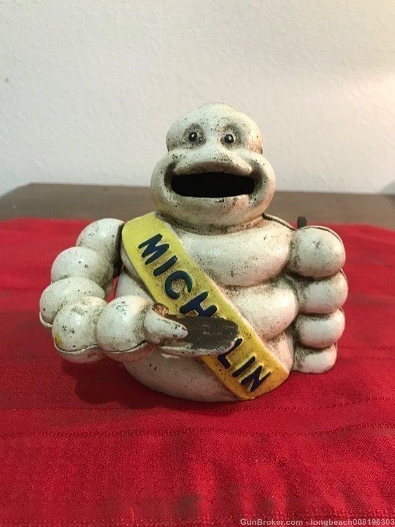 1930’s Michelin Iron Bank (Car Collectibles, WW2 US, German, Japanese)-img-0