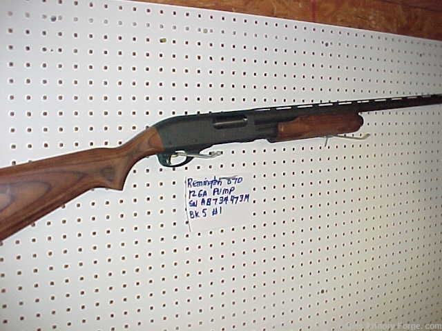 BK#5 Item#1 - Remington Model 870 - 12 Ga Pump Shotgun - Like New-img-0