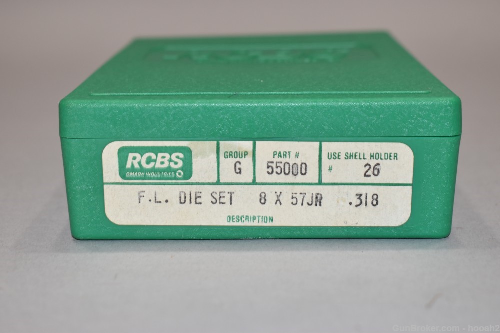 Scarce RCBS 8x57 JR Rimmed 318 Diameter Full length Reloading Dies-img-1