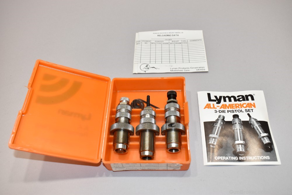 Lyman Full Length 3 Die Reloading Set 455 Webley W RCBS Shell Holder-img-2