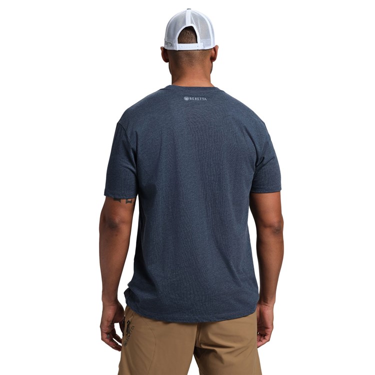 BERETTA Men Trident Logo SS T-Shirt, Color: Navy Heather, Size: XL-img-4