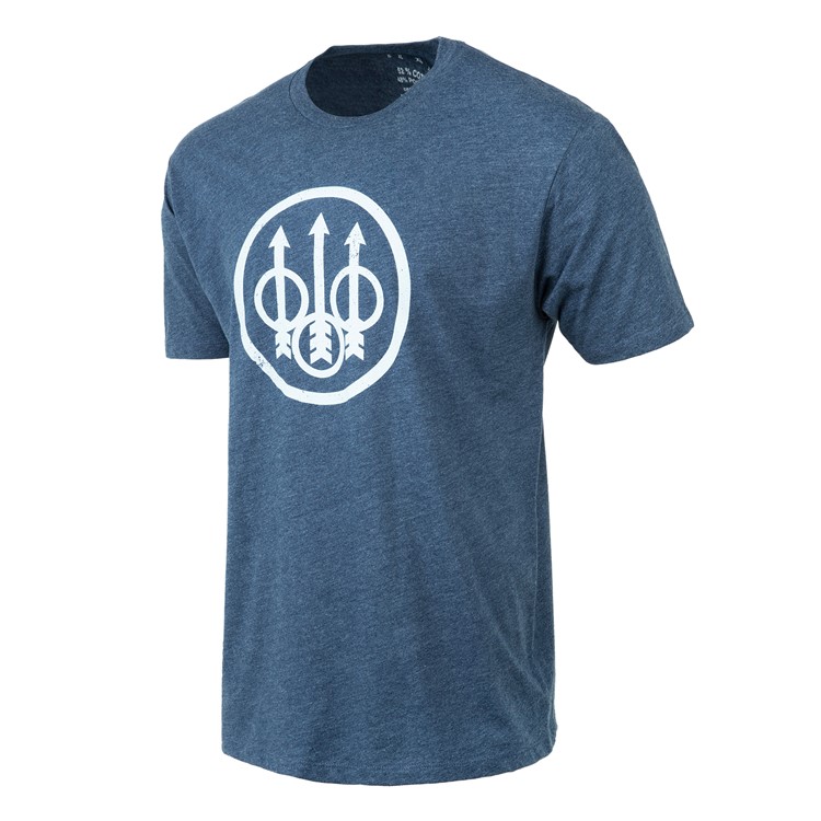 BERETTA Men Trident Logo SS T-Shirt, Color: Navy Heather, Size: XL-img-0