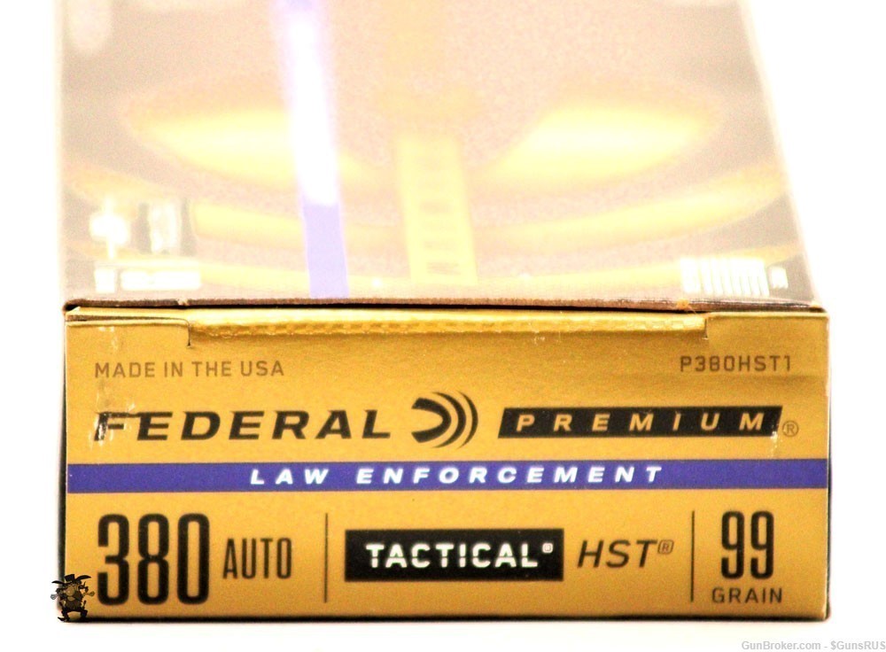 Federal Premium® .380 HST® TACTICAL 99 Grain JHP BEST LE Ammo 50 RDS-img-2