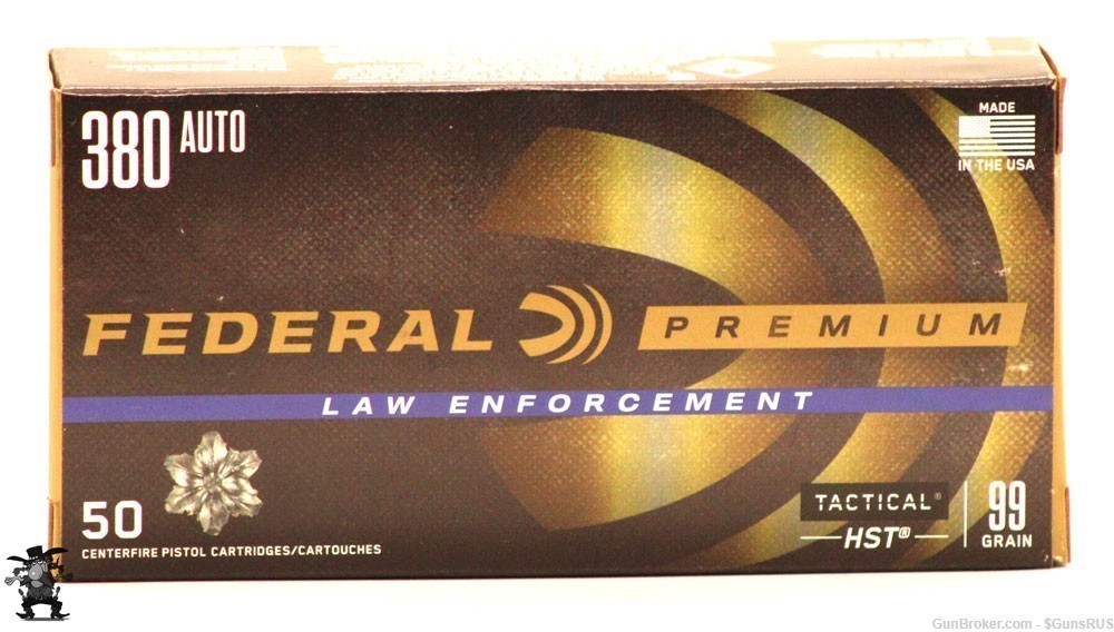 Federal Premium® .380 HST® TACTICAL 99 Grain JHP BEST LE Ammo 50 RDS-img-4