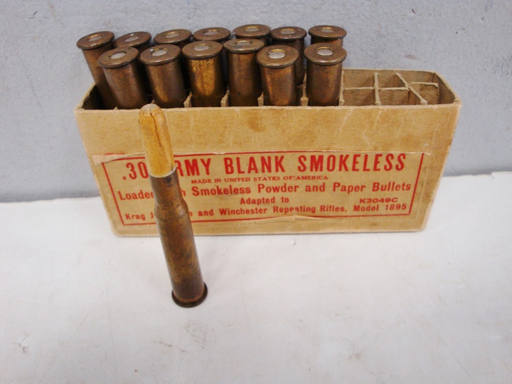 Lot Of 14 Rds of M1 Garand M2 Paper Bullet Blanks - Excellent Shape-img-1