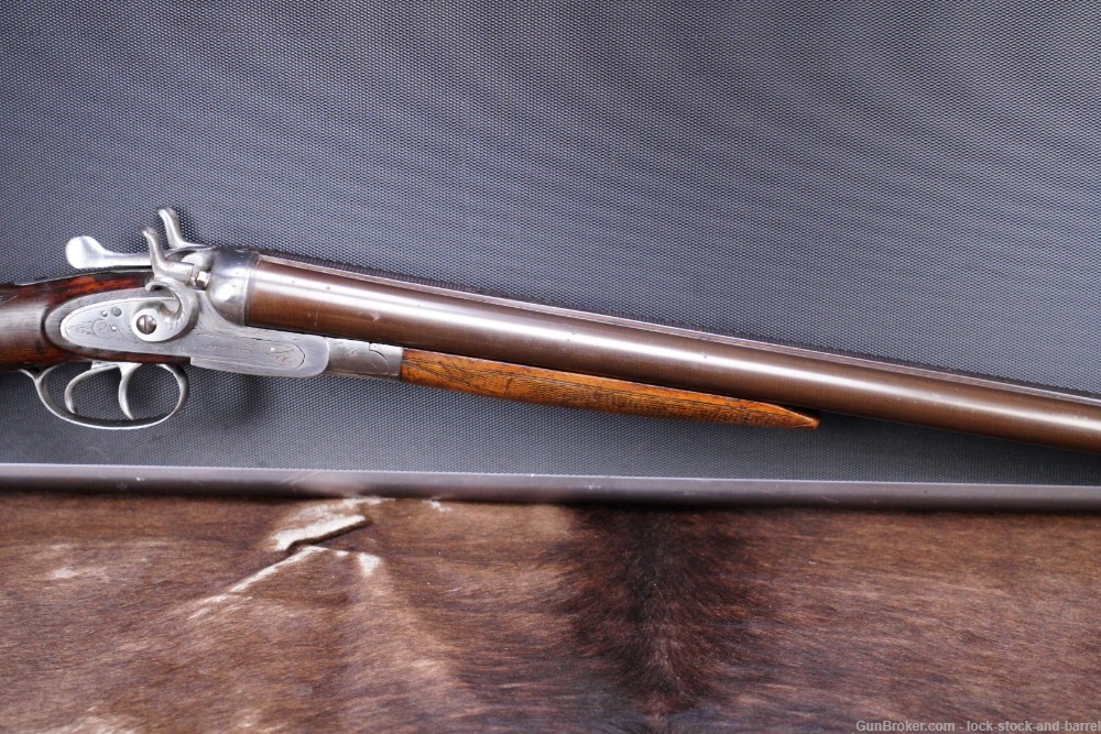 Belgian James Parker 12 GA 30” SxS Double Barrel Hammer Shotgun, C&R-img-4