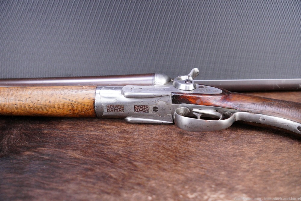 Belgian James Parker 12 GA 30” SxS Double Barrel Hammer Shotgun, C&R-img-12