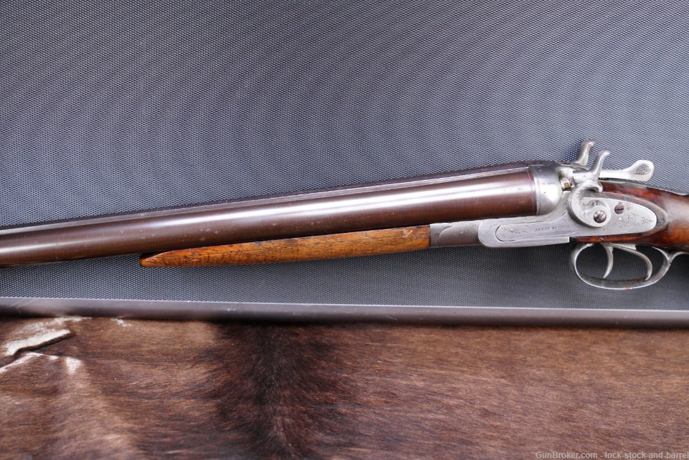 Belgian James Parker 12 GA 30” SxS Double Barrel Hammer Shotgun, C&R-img-9
