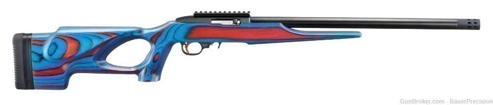 Ruger 10/22 USA Shooting 22LR Rifle 18" Barrel Blue/Red 31180*-img-0