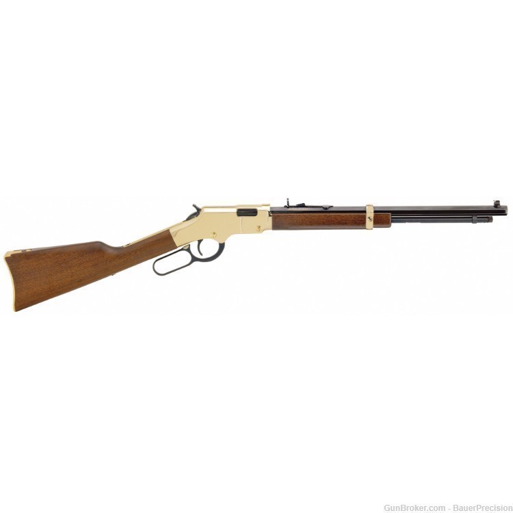 Henry Golden Boy Youth Compact 22LR Rifle 17" Barrel Brass 12 Rd H004Y-img-0