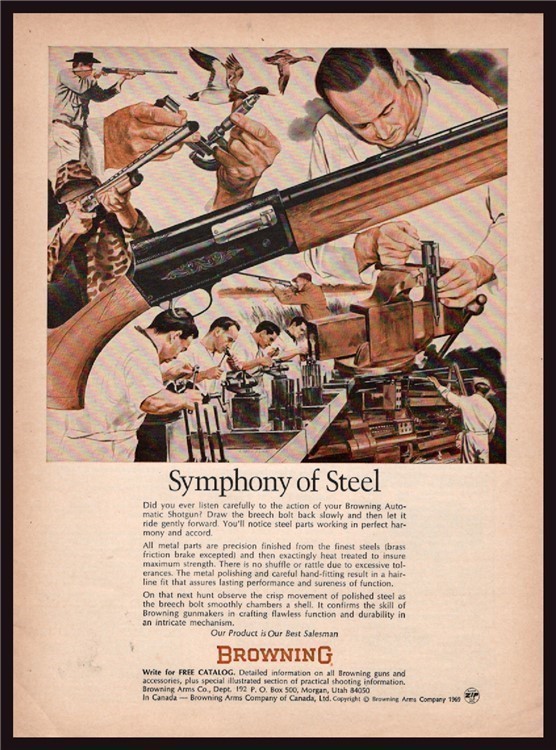 1969 BROWNING Shotgun AD Gunsmith Gunmakers at work-img-0