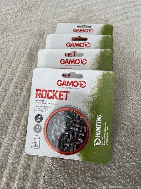 22 Cal pellet Gamo Rocket  + Ruger  Superpoint ( 100x2= 200x6= 1400 pellet)-img-1
