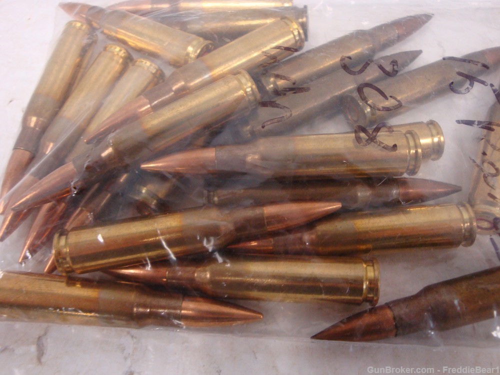 Lot Of Approx 62 Rounds Of .308 Winchester 168-Grain FMJ - Excellent Shape-img-3