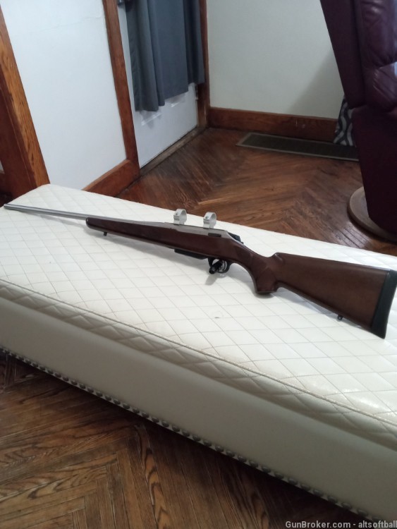 Excellent no longer made Tikka T3 "300" wsm walnut stock stainless-img-0