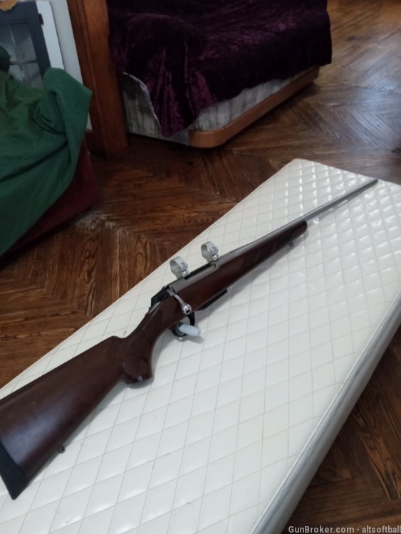 Excellent no longer made Tikka T3 "300" wsm walnut stock stainless-img-1